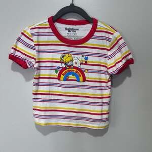 Rainbow Brite and Twink Girls Striped Ringer T-Shirt Size 6/7
